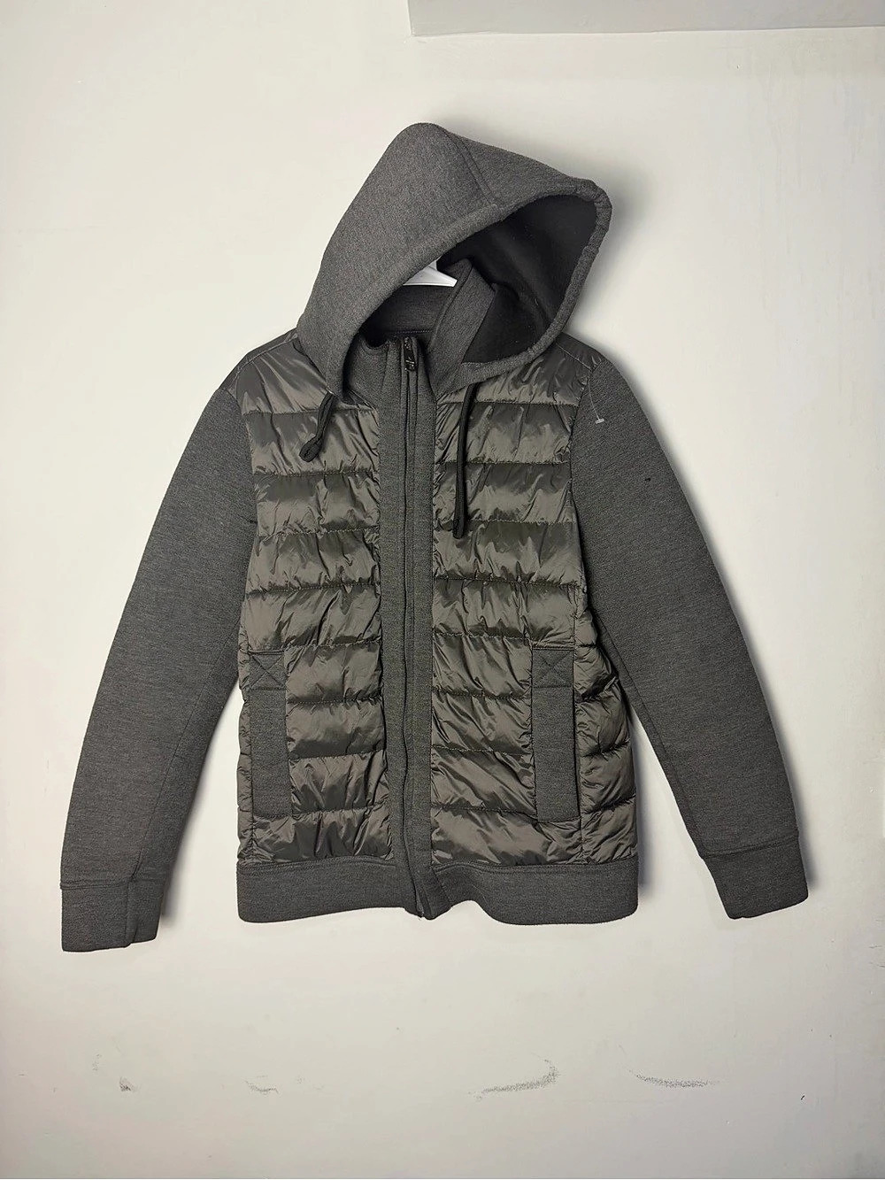 Stone Island Gray Hooded Puffer Jacket